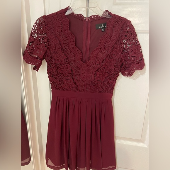 Burgundy mini dress. - Picture 4 of 4
